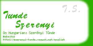 tunde szerenyi business card