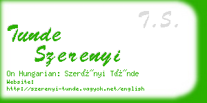 tunde szerenyi business card